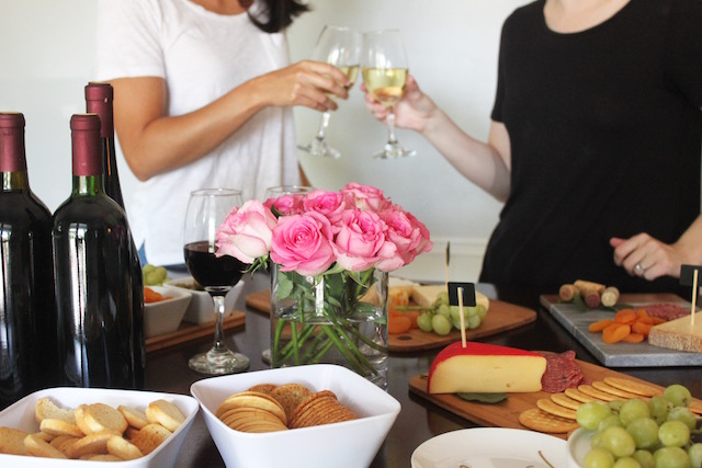 Wine and Cheese Party, Hosting a Girls Night Out, How to Host a Wine and Cheese Party, At Home, Serving ware