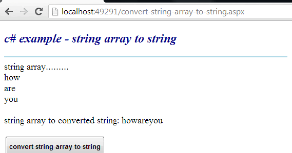 convert string to array