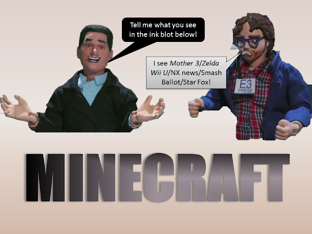 Minecraft Wii U Edition Nintendo fanbase Rorschach test inkblot Reggie Fils-Aime Robot Chicken