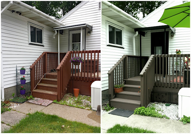 Feeling at home and enjoying the deck Deck Before and After