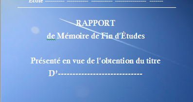 [Docx] Modèle page de garde pour un rapport de PFE