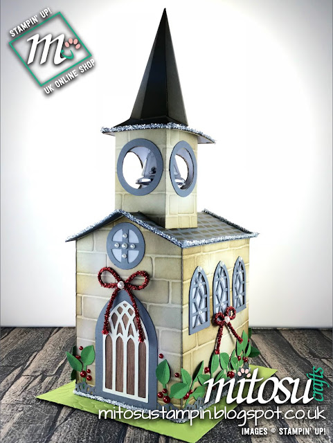 3D Church for the Creative Circle Blog Hop decorated with Stampin' Up! products order from Mitosu Crafts UK Online Shop
