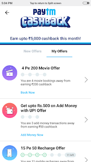 How To Activate 4 Pe 200 Movie Cashback Offer Of Paytm