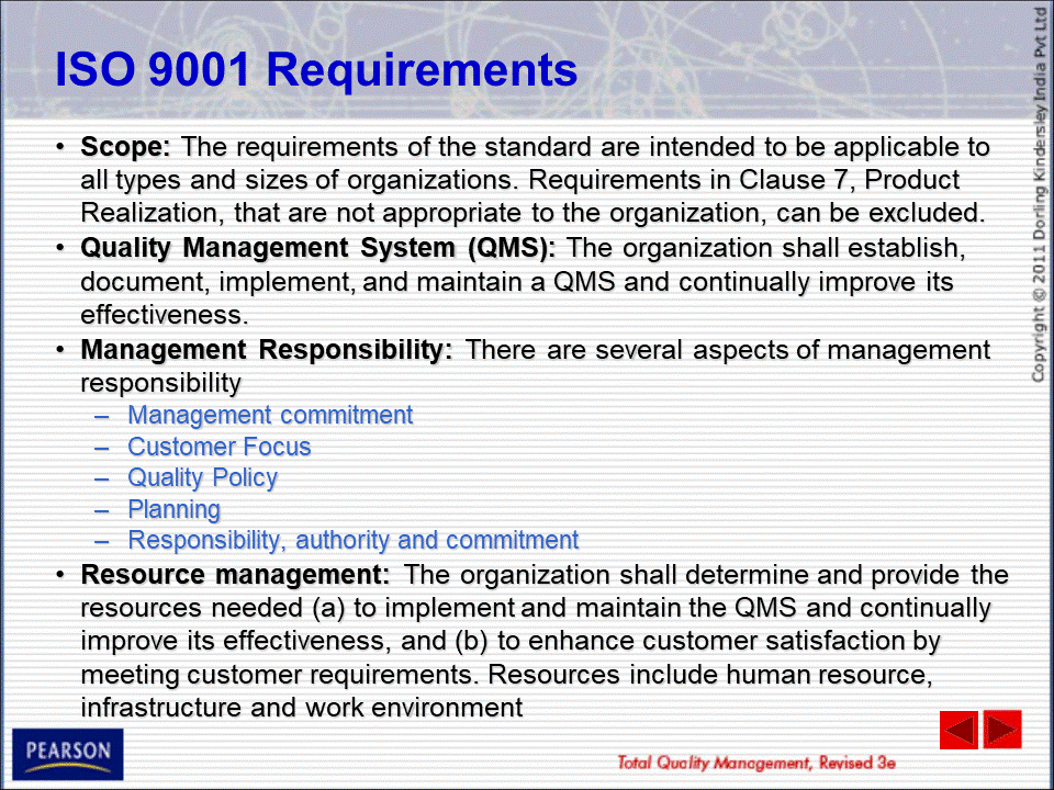 Total Quality Management Unit 5 ISO 9000 Courtesy TQM Besterfield