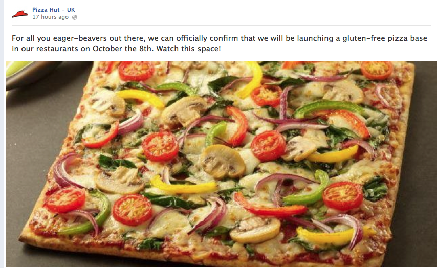 The Best of Gluten Free Products U.K. Pizza Hut Announces Gluten Free Pizza