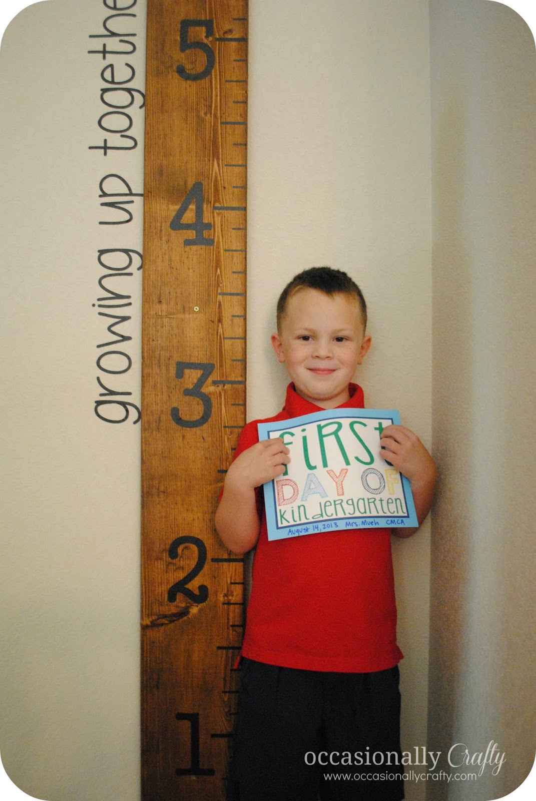 DIY Ruler Growth Chart | Occasionally Crafty: DIY Ruler Growth Chart