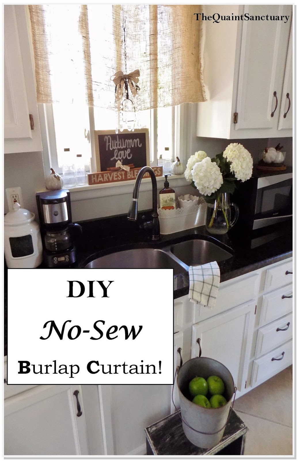 The Quaint Sanctuary Diy No Sew Burlap Curtain