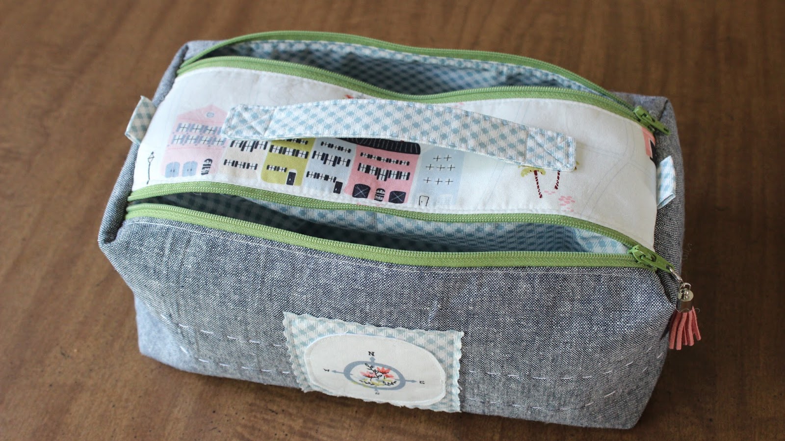 Double Zip Box Pouch, Pattern Review | Amista Baker
