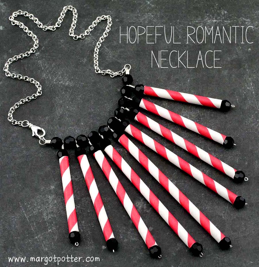The Impatient Crafter How to Make a Hopeful Romantic Paper Straw Necklace
