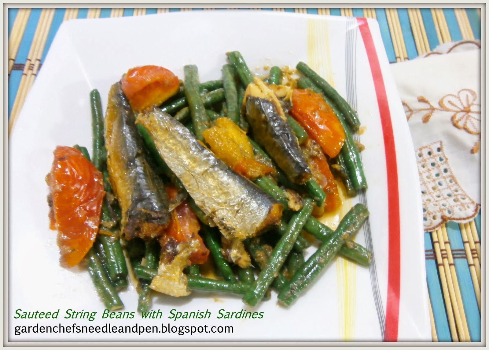 Colors of the Yuletide Season Sauteed String Beans with Spanish