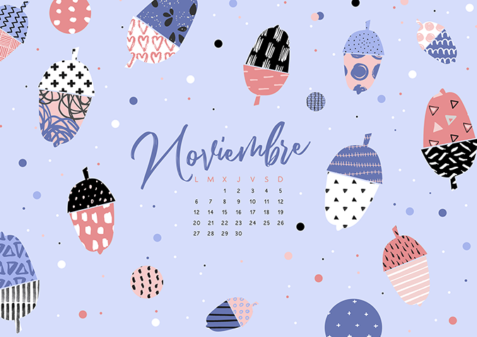 Calendario De Noviembre Imprimible Y Fondo Mlc Estudio Inspiración