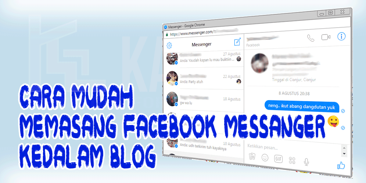 Cara Mudah Memasang Facebook Messenger Kedalam Blog Cara Mudah Memasang Facebook Messenger Kedalam Blog