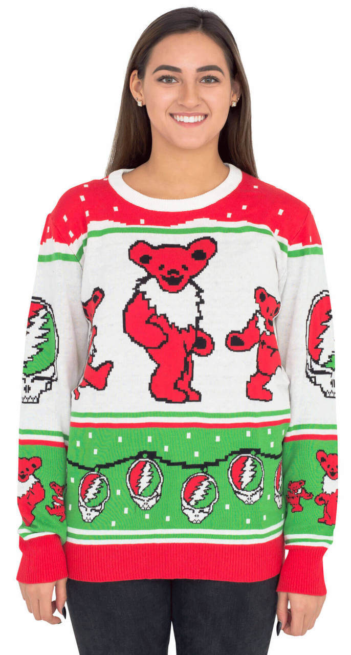 Heck Of A Bunch: Grateful Dead Dancing Bears Ugly Christmas Sweater ...
