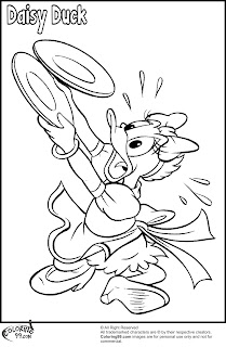 funny daisy duck coloring pages for kids