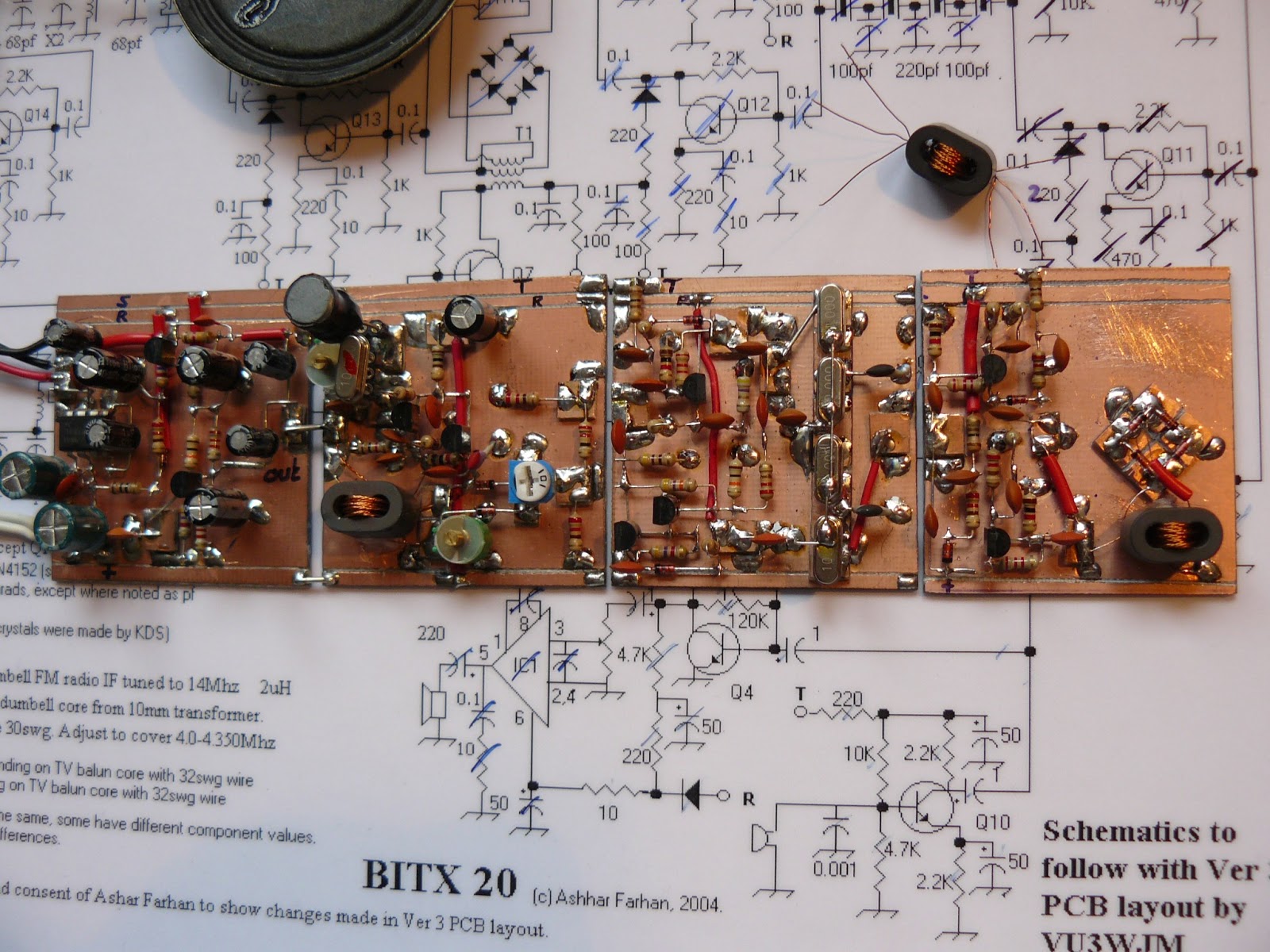 PA1ED Radio Amateur Projects: Bitx20 V3 "Dead Bug Style" Post IF