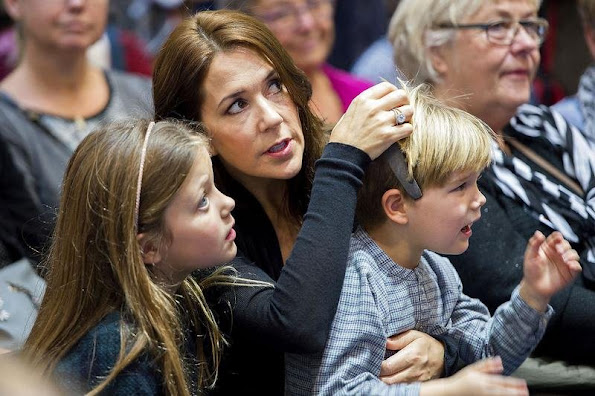 Crown Princess Mary of Denmark and her children, Prince Vincent, Princess Josephine and Princess Isabella
