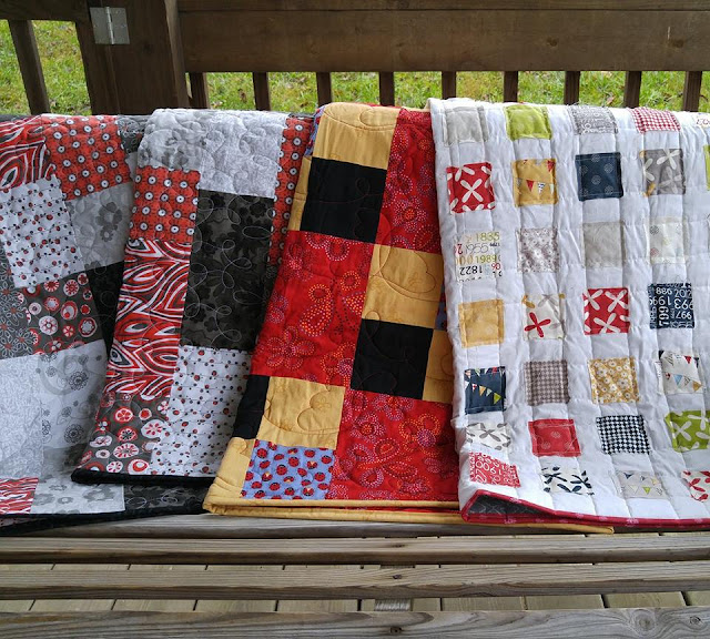 Quick and easy four patch baby quilt