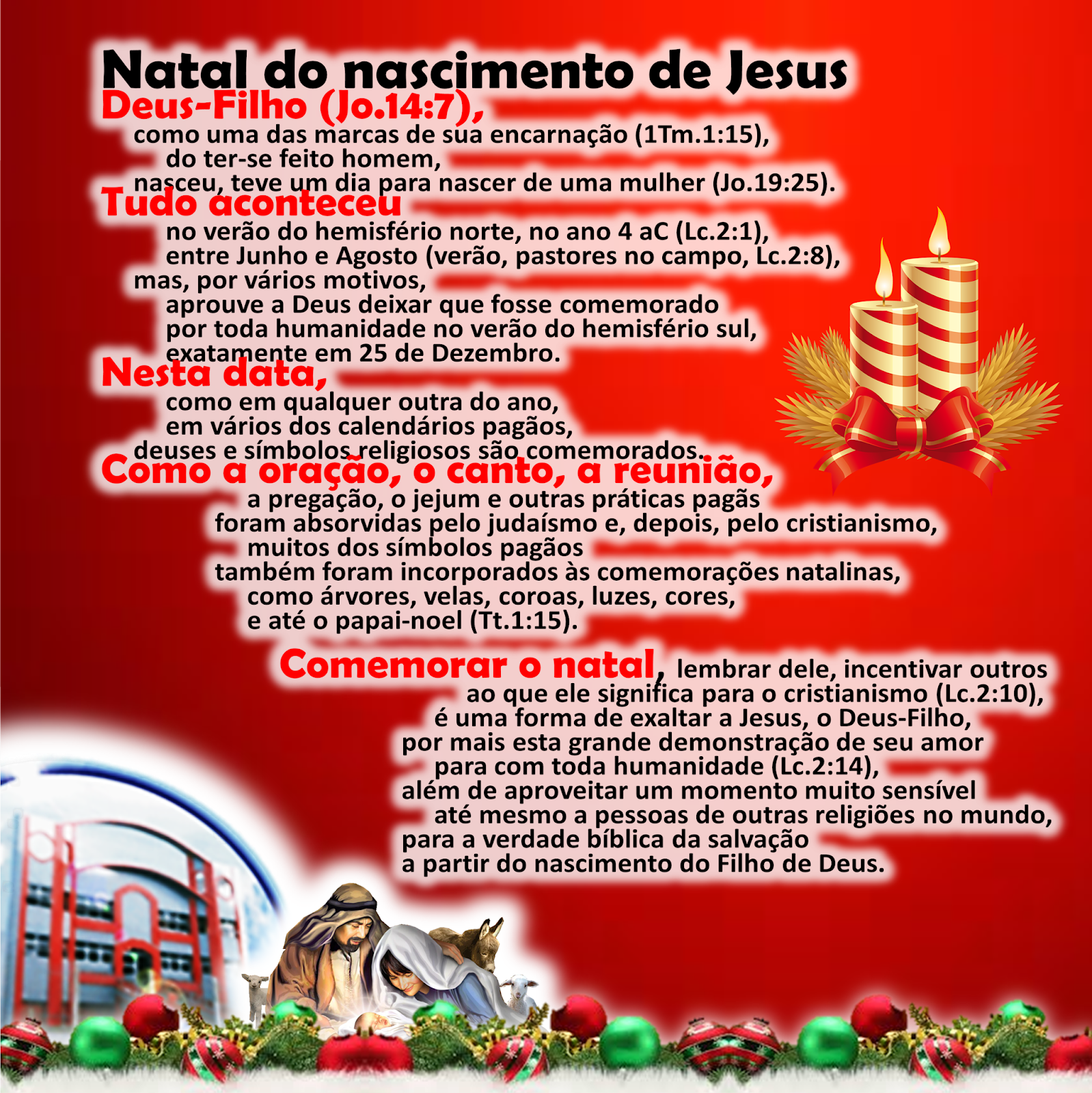 Livro de Cultos IBC: (9)Natal do nascimento de Jesus
