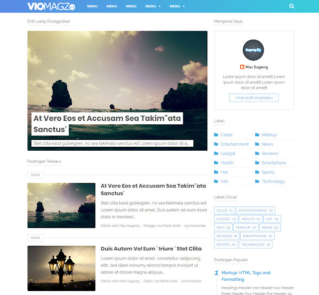 Template Blogger Terbaik 2019 untuk SEO Template Blogger Terbaik 2019 untuk SEO