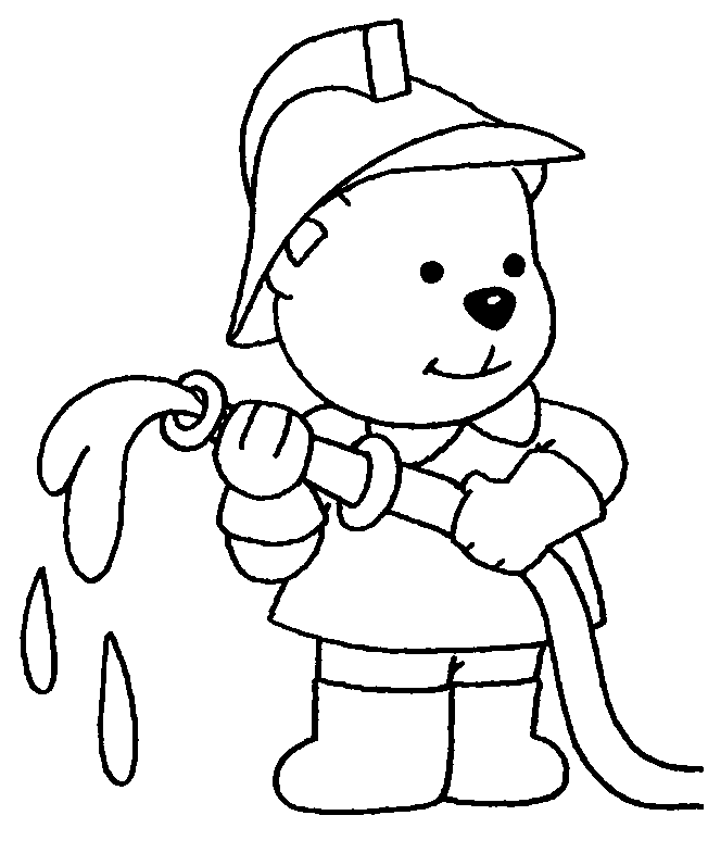 Fireman " Fire Fighter " Printable Coloring Pages