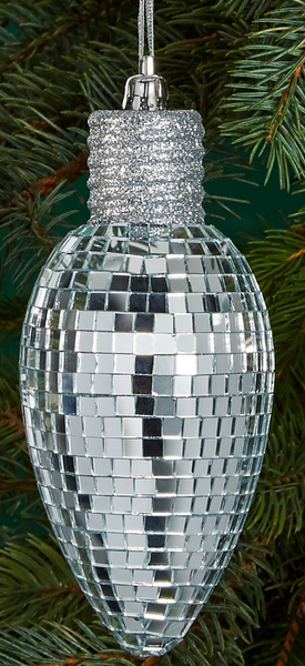 Bloomingdale's Mirrored Light Bulb Ornament