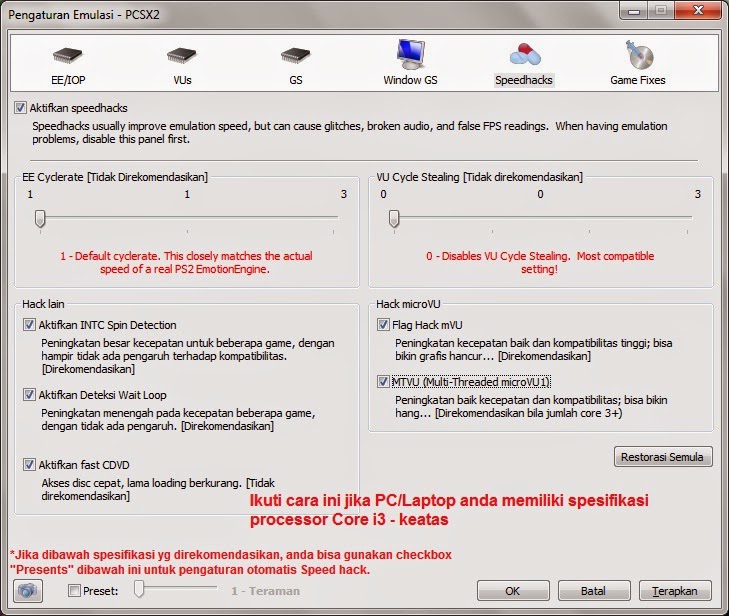 Tutorial mudah konfigurasi Emulator PCSX2 pada kecepatan fps 50-60