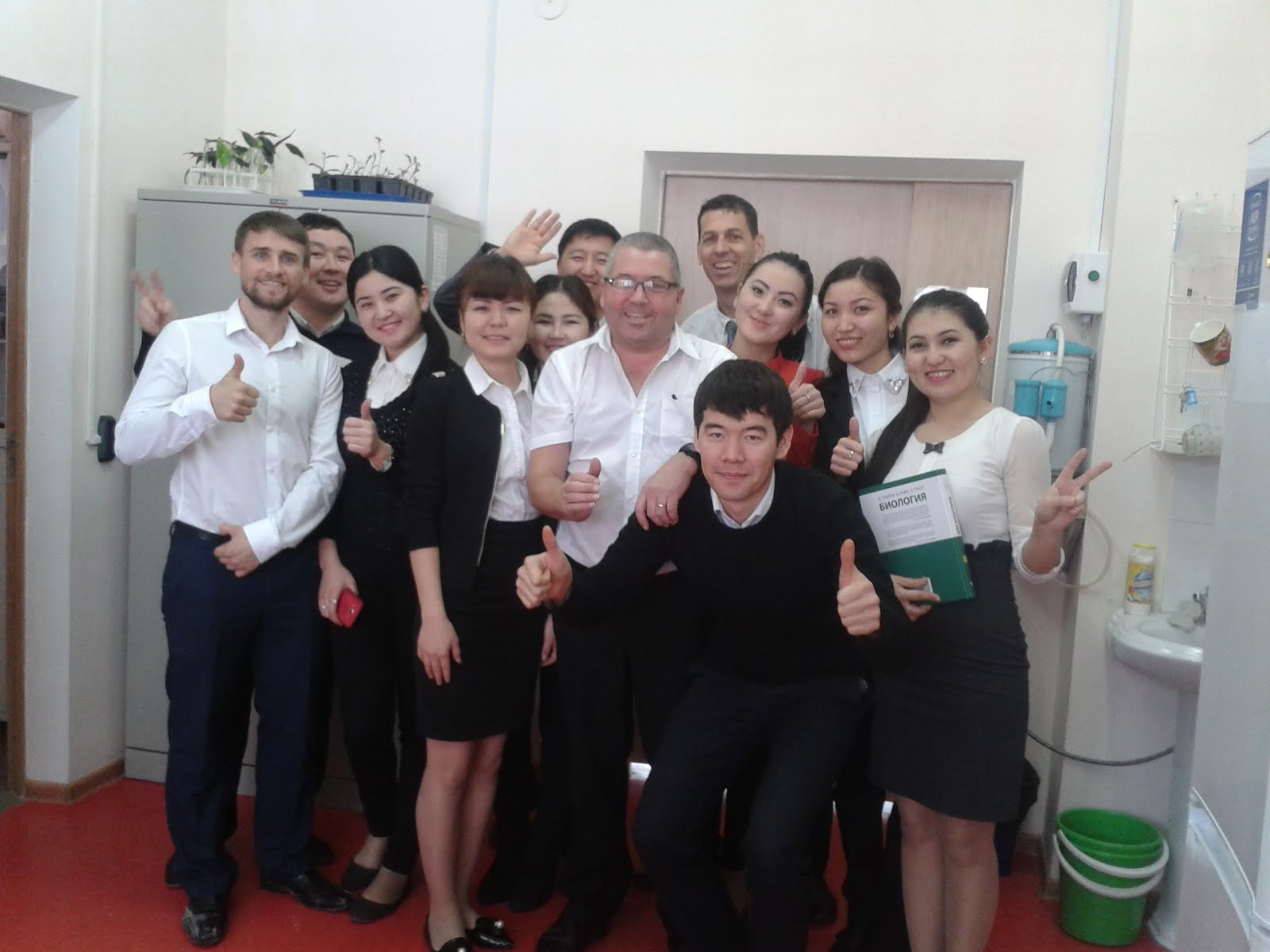 Teaching colleagues in Kazakhstan