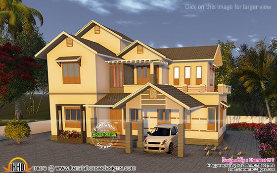 House rendering in yellow