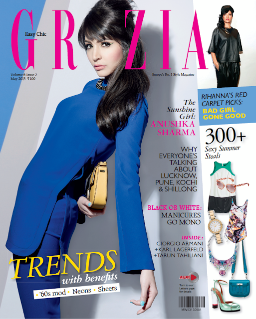 Anushka Sharma on the cover page of Grazia magazine