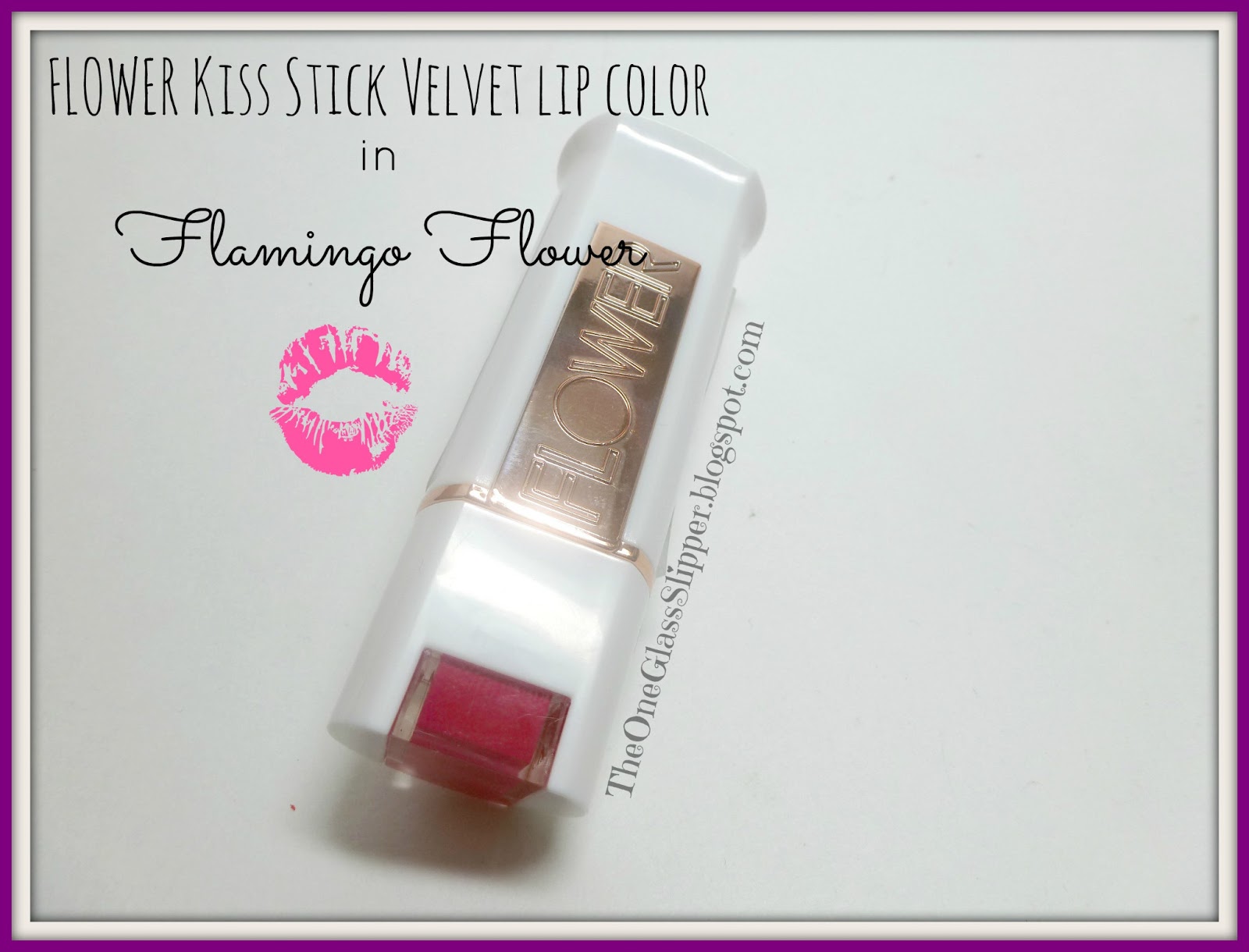 One Glass Slipper Flower Kiss Stick Velvet Lip ColorFlamingo Flower
