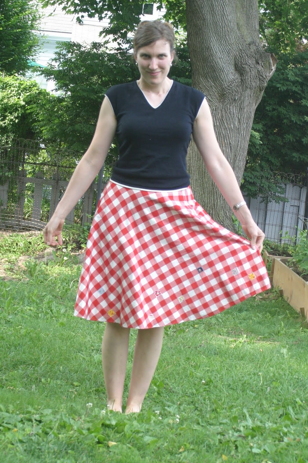 Thrift at Home: The Picnic Gingham Skirt