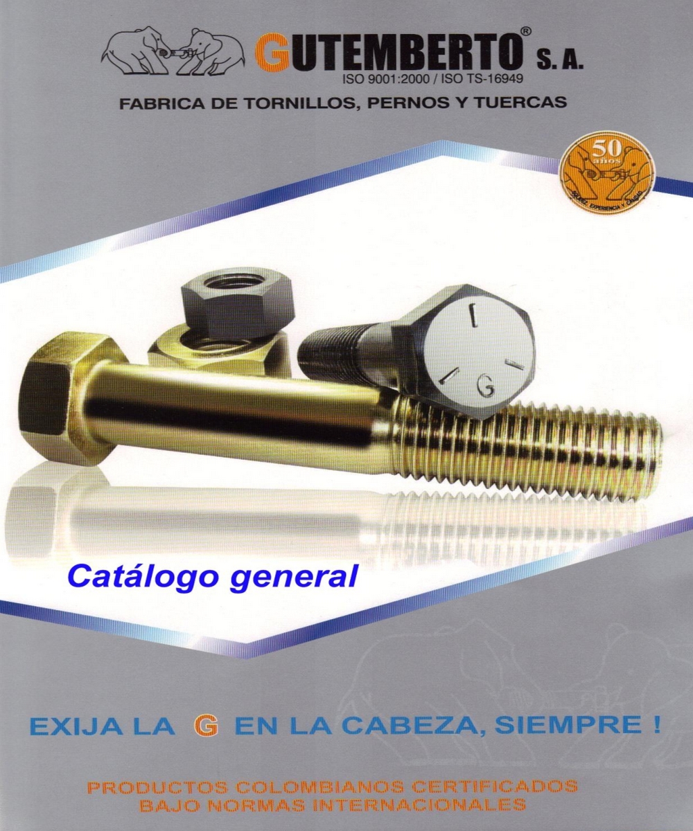 Descargar gratis catálogo de la Fábrica de Tornillos Gutemberto