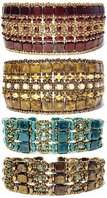  Brocade Bracelets at AroundTheBeadingTable.com