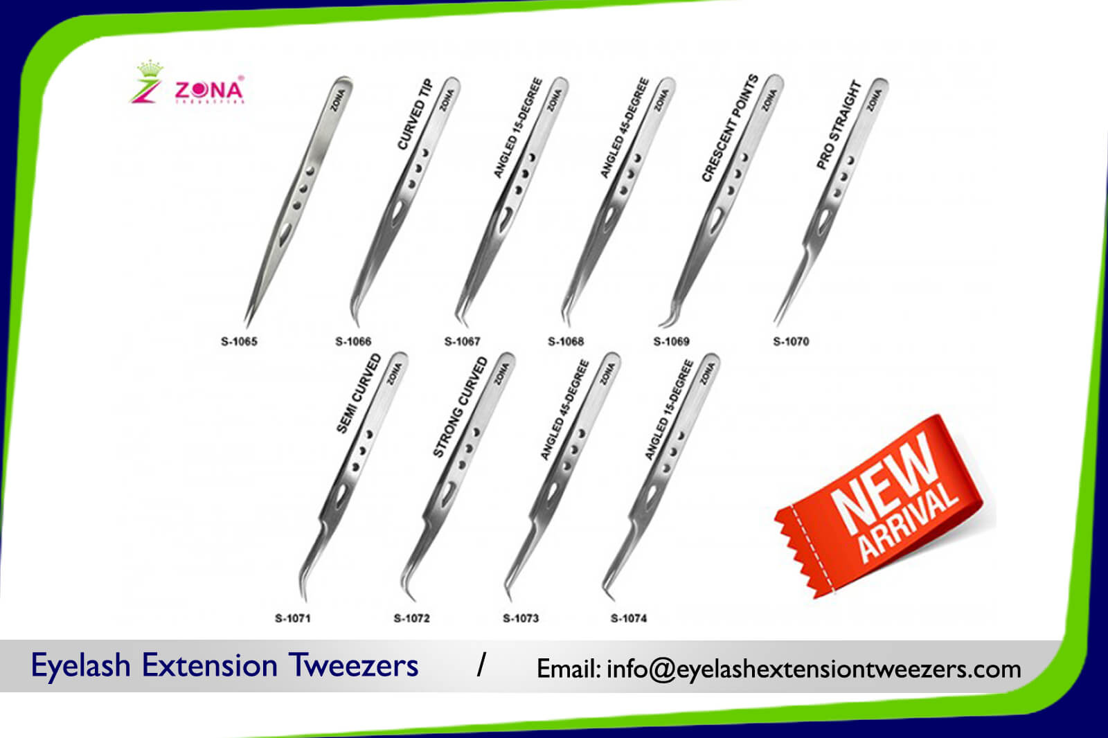 Eyelash Extension Tweezers Zona Professional Volume Lash Tweezers