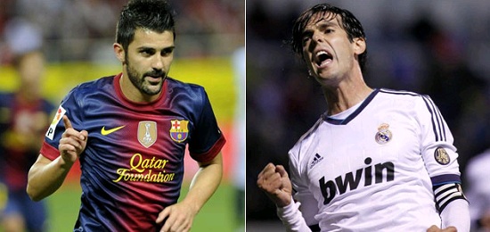 Kaka against Villa: Real Madrid vs Barcelona