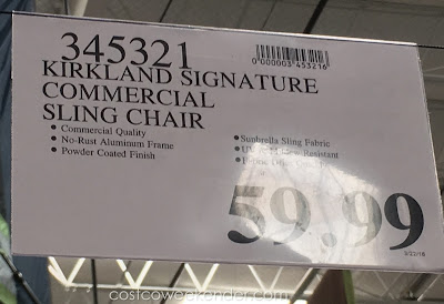 Costco 345321 - Deal for the Kirkland Commercial Sling Chair at Costco