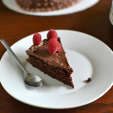 Eggless Chocolate Cake with Jam