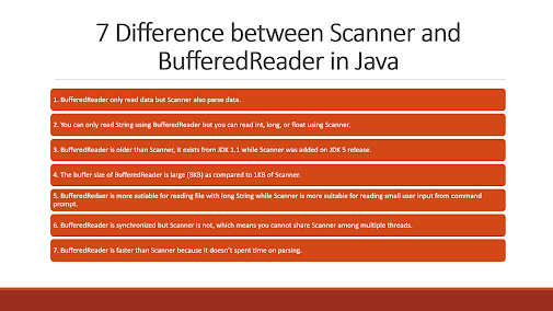 5 Difference between BufferedReader and Scanner class in Java? Example ...