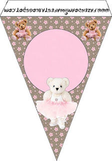 Ballerina Bear Free Printable Banner.