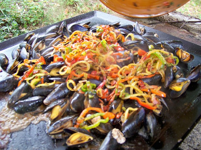 Cuisine en folie: Moules Catalanes à la plancha