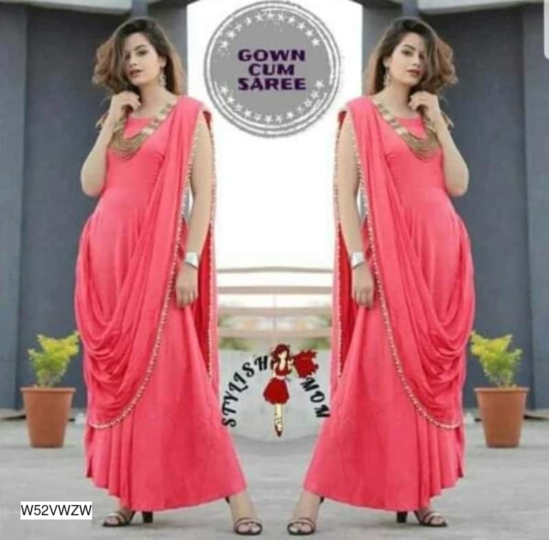 saree type gown with price