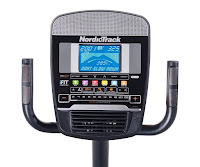 NordicTrack GX 4.7's console with 5" blue backlit LCD screen