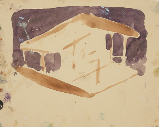 Ciarán Murphy  Untitled Structure No. 20, 2013 watercolour on paper 19 × 24 cm