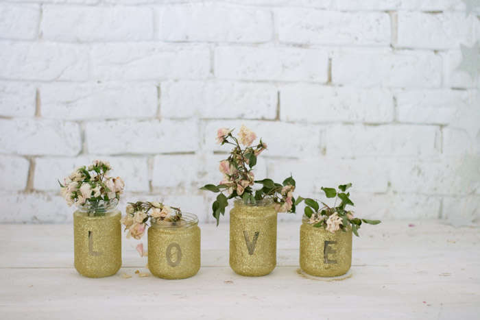 Botes cristal purpurina diy