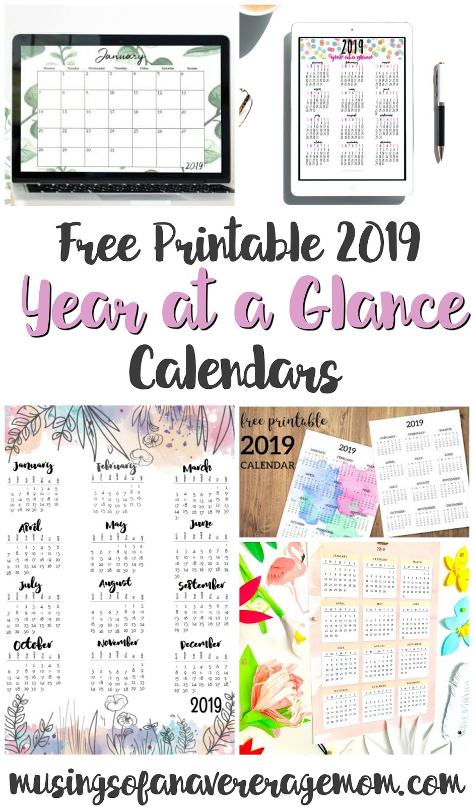 musings of an average mom 2019 year at a glance at a glance calendars
