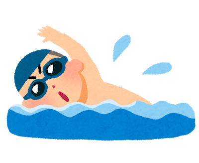 オリンピックのイラスト「競泳」