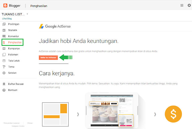 Cara Mendaftarkan Blog ke Google Adsense Cara Mendaftarkan Blog ke Google Adsense