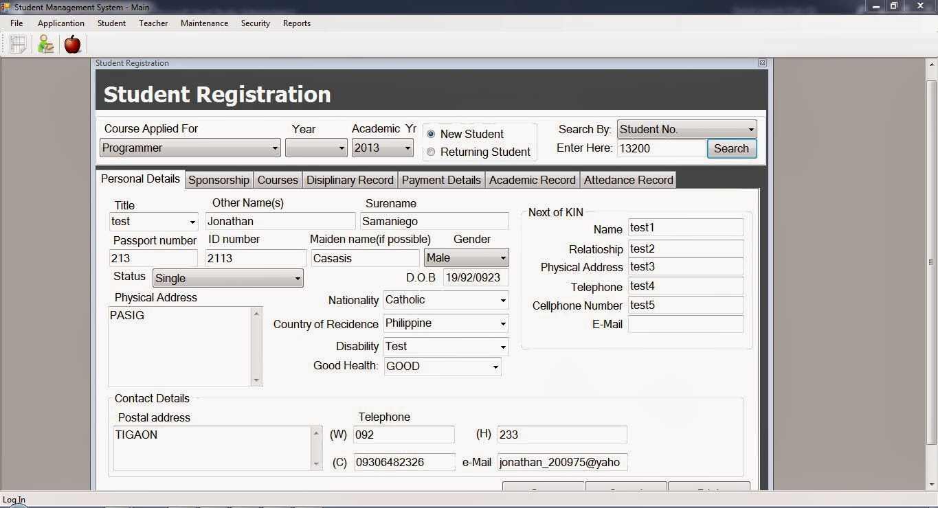 Sywebcode - computerprince: Student Management System (vb.net 2012 and ...