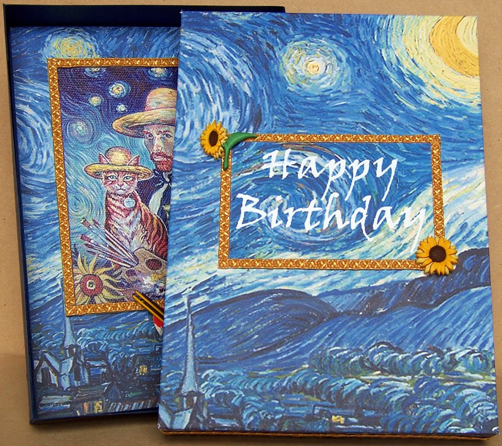 Whitch Craft Van Gogh Birthday card for my son