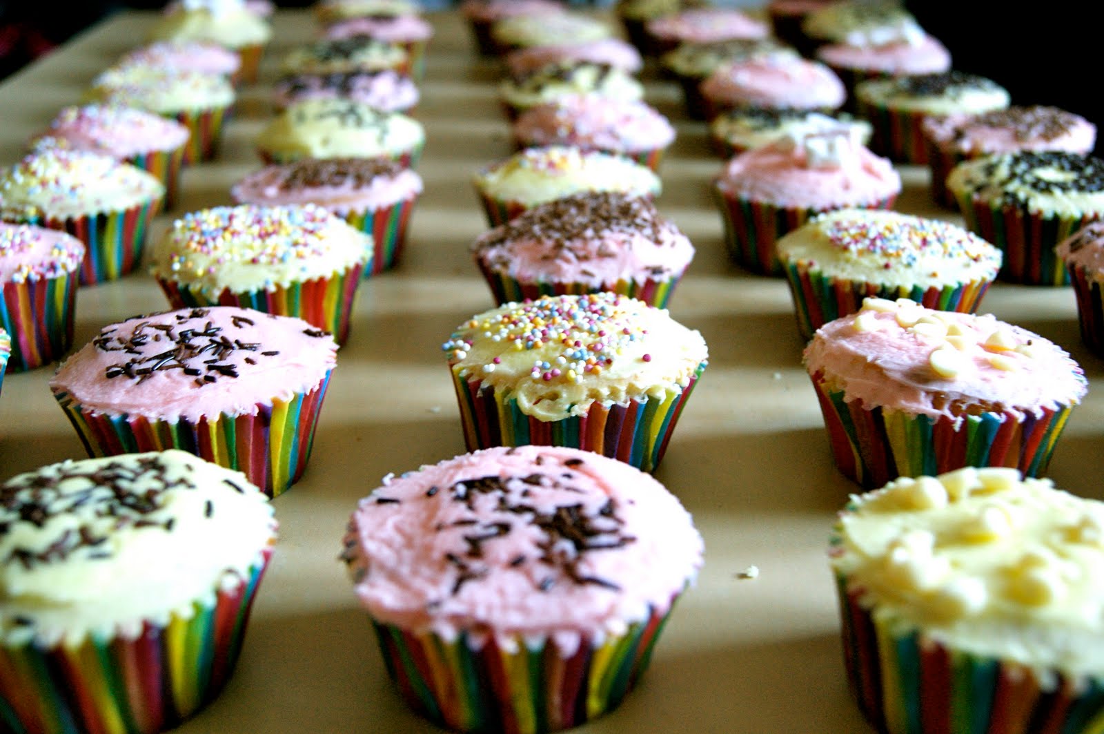 chronicles of my life Vanilla cupcakes with chocolate ganache filling.